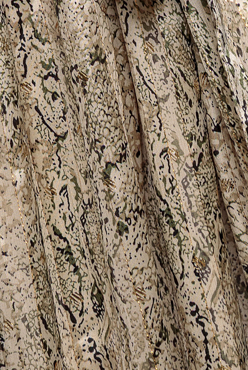 Goddiva Wrap Printed Chiffon Maxi Dress - Snakeprint
