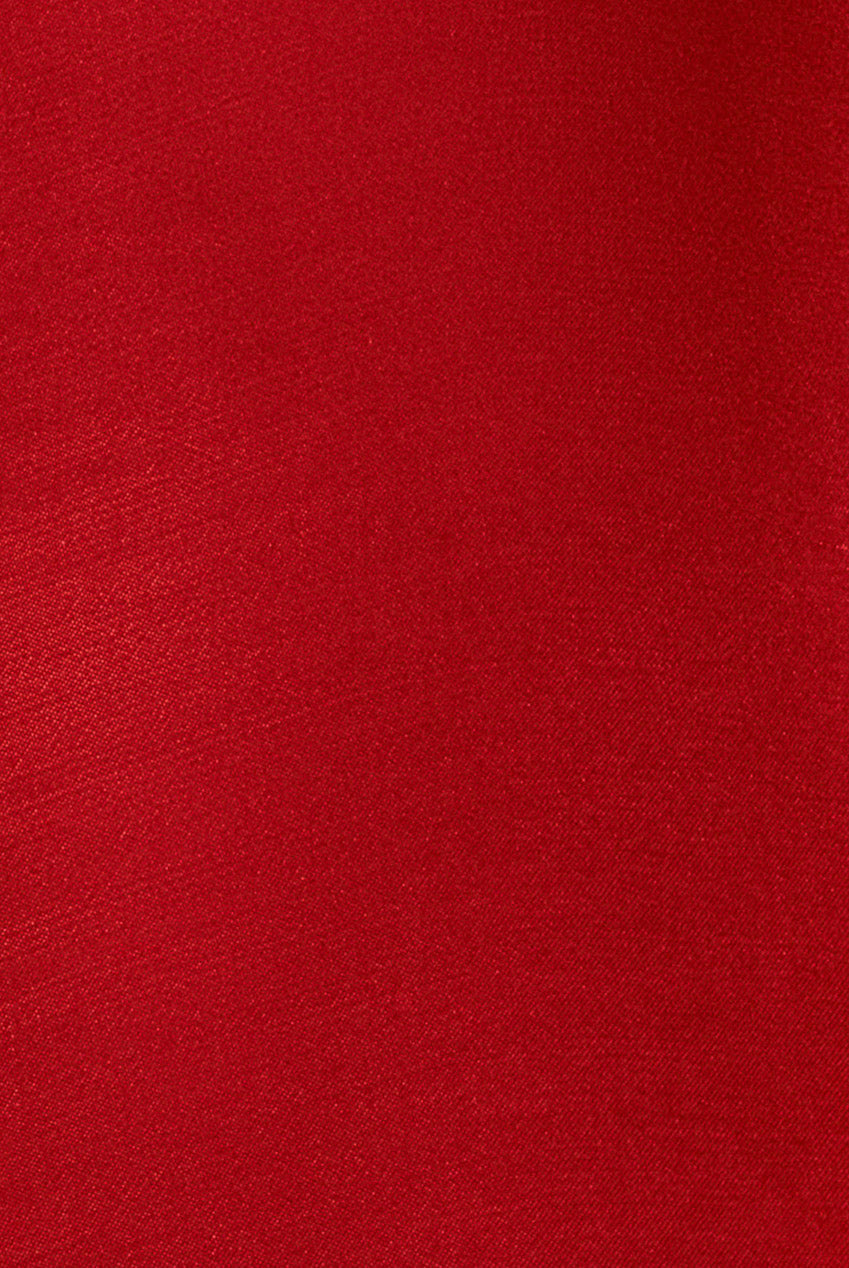 Goddiva Satin Viscose Front Buttoned Dipped Hem Midaxi Dress - Red