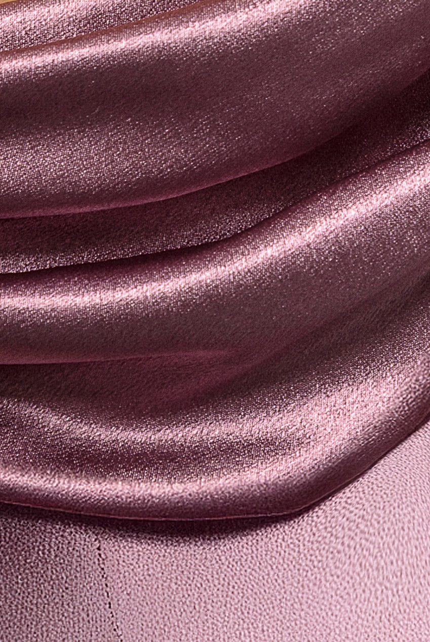 Goddiva Cowl Back Satin Maxi Dress - Rosepink