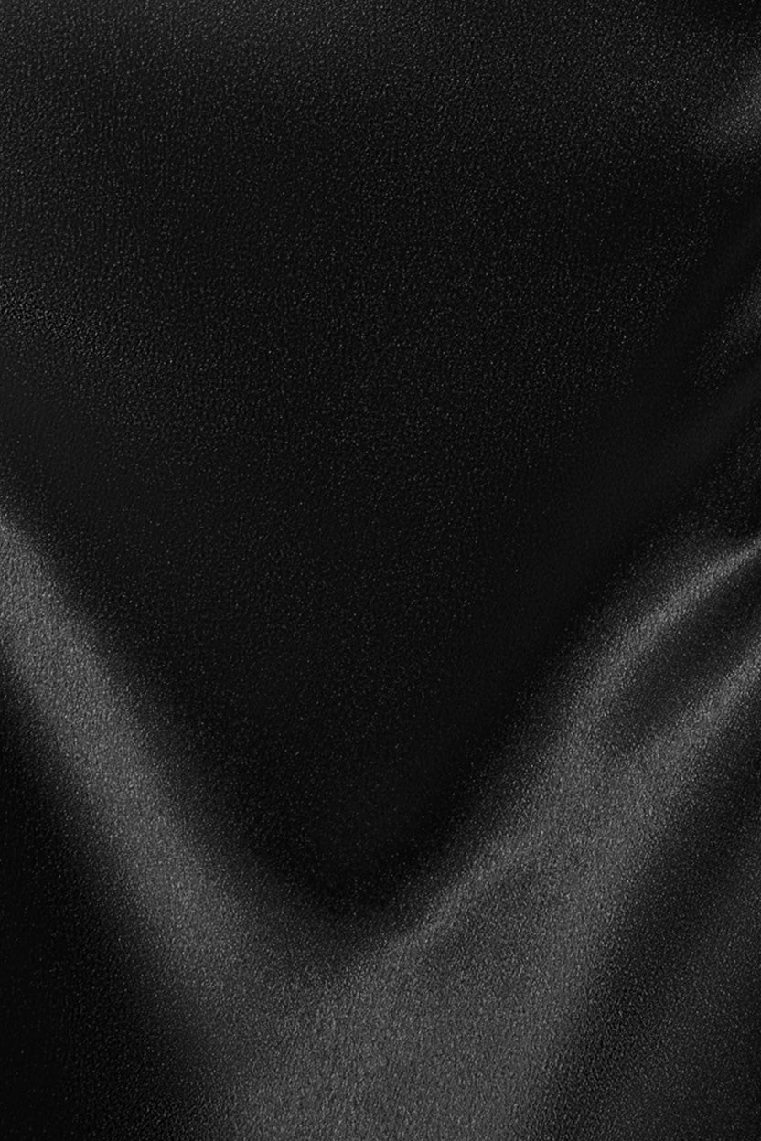 Goddiva Satin Flutter Sleeve Mermaid Maxi - Black