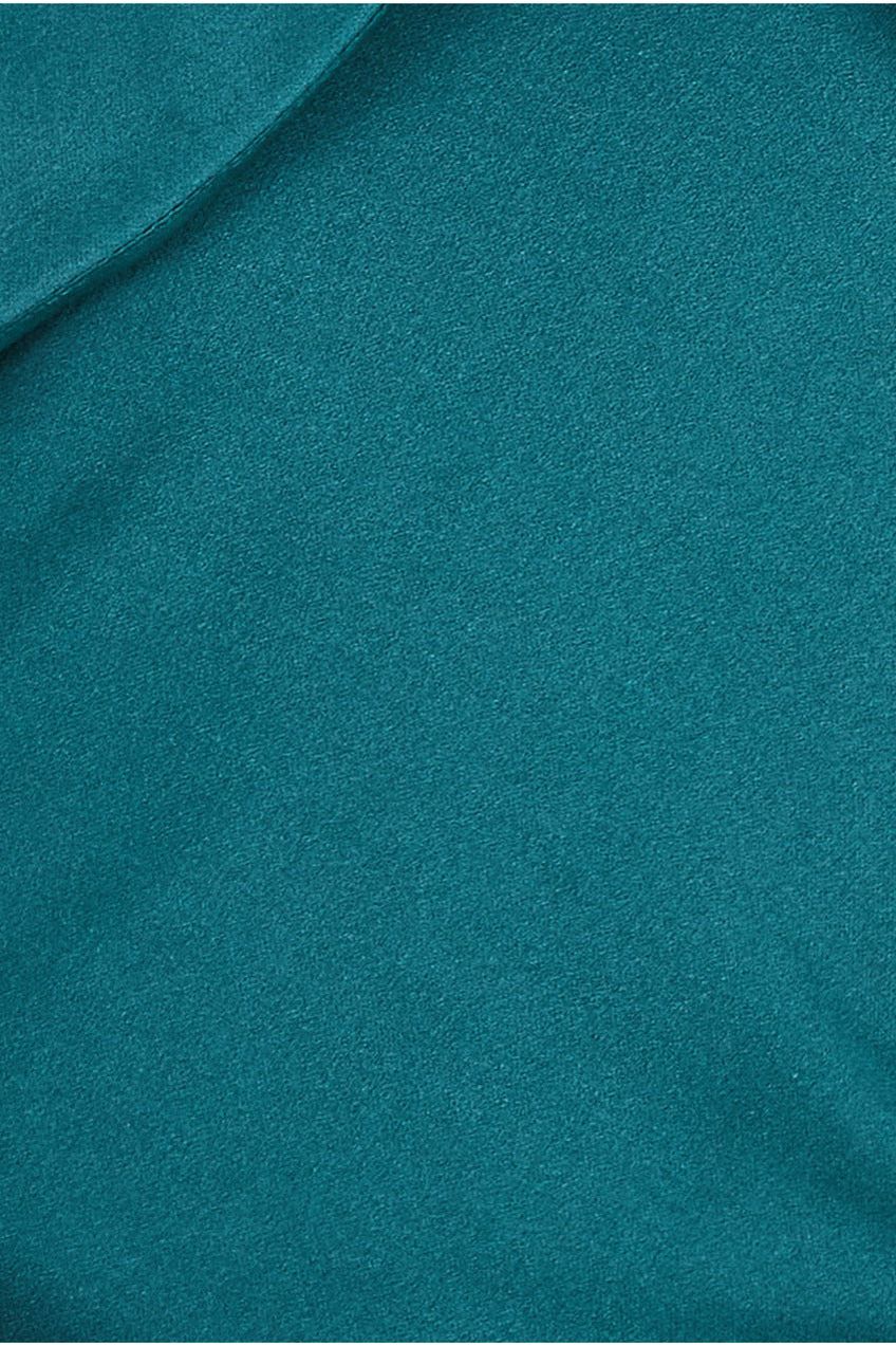 Goddiva Scuba Crepe Pleated Bardot Maxi - Emerald Green