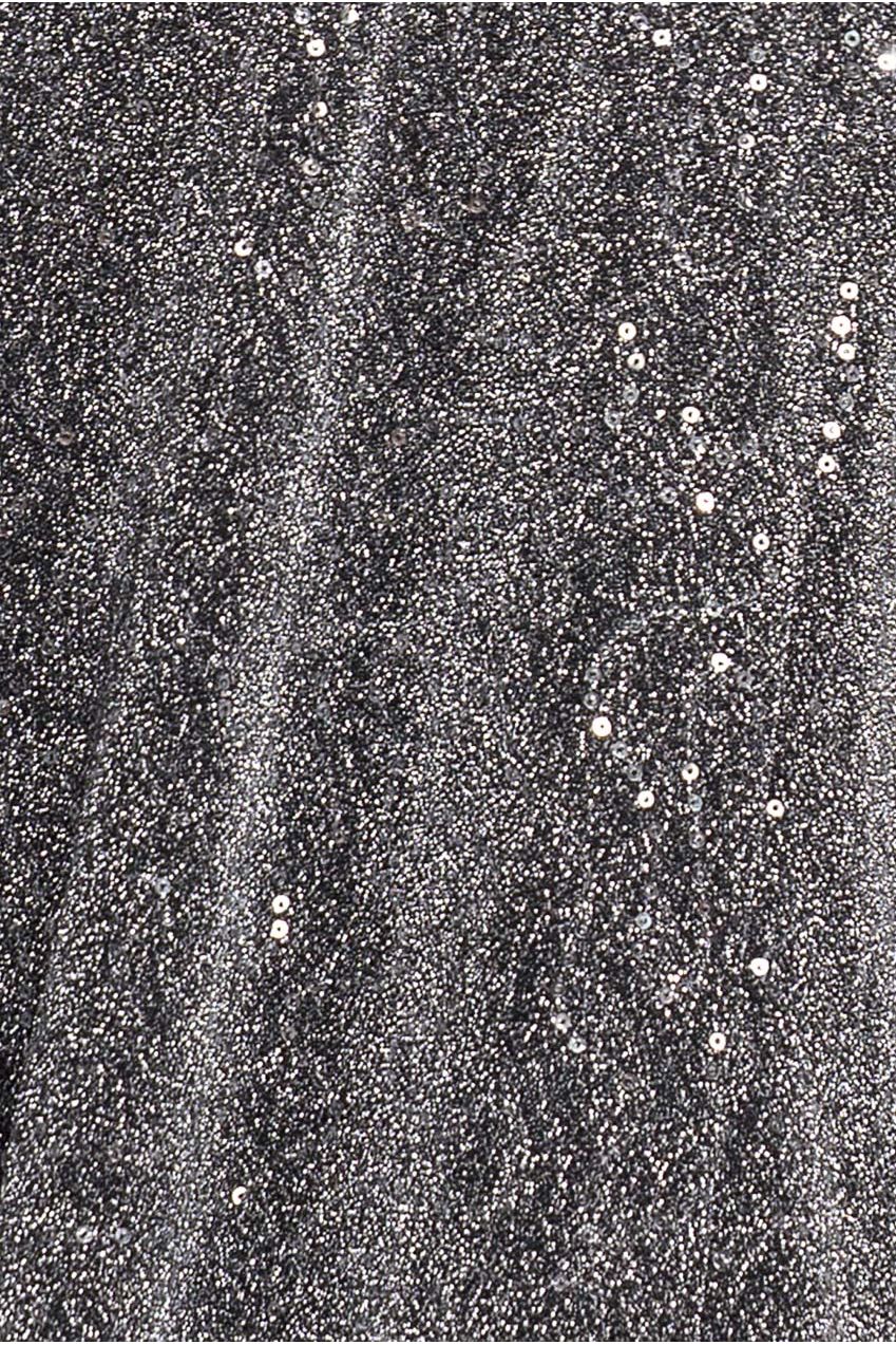 Goddiva Wrap Glitter Lurex Sleeveless Maxi Dress - Silver
