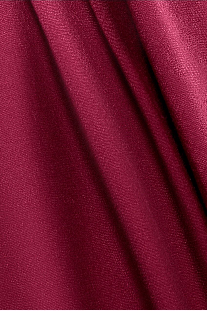 Goddiva Satin Viscose Front Wrap Midaxi Dress - Burgundy