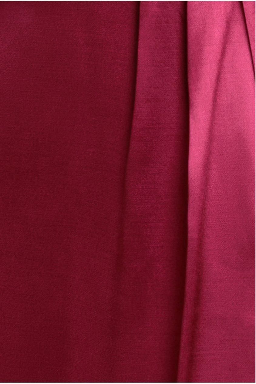 Goddiva Satin Viscose Front Wrap Midaxi Dress - Burgundy