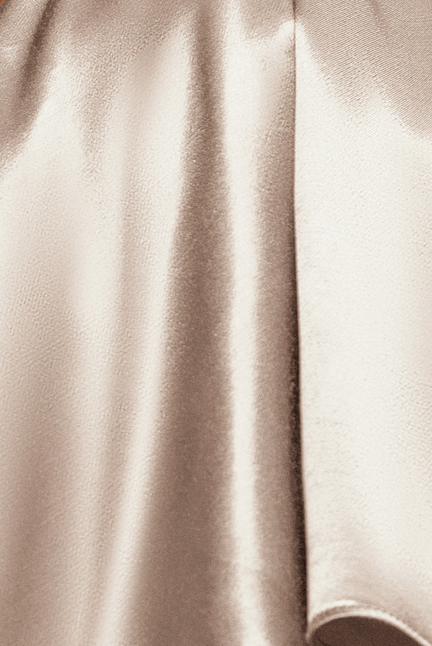 Goddiva Satin Viscose Front Wrap Midaxi Dress - Champagne