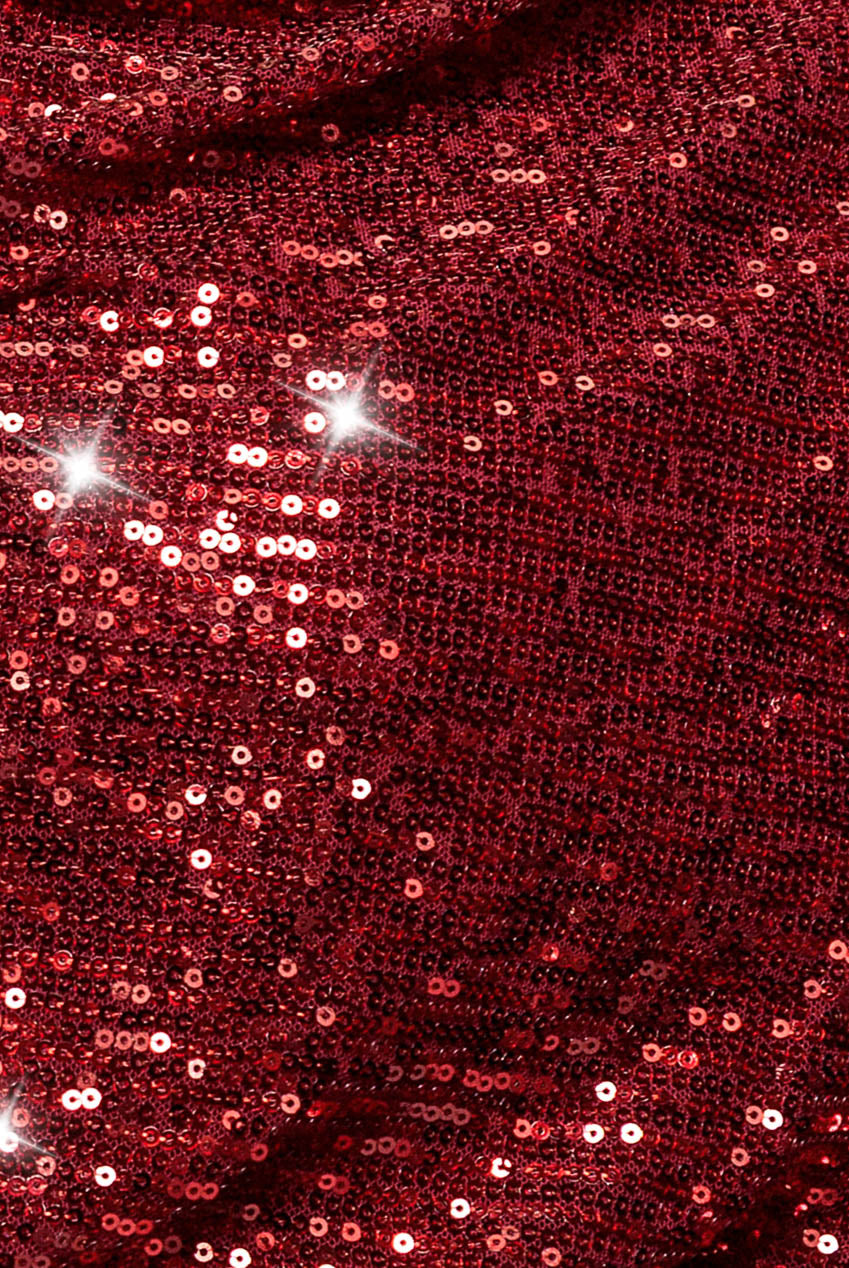 Goddiva Plus Sequin Cowl Maxi Dress - Wine