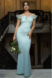 Goddiva Fan Pleated Bardot Scuba Crepe Maxi Dress - Mint Green