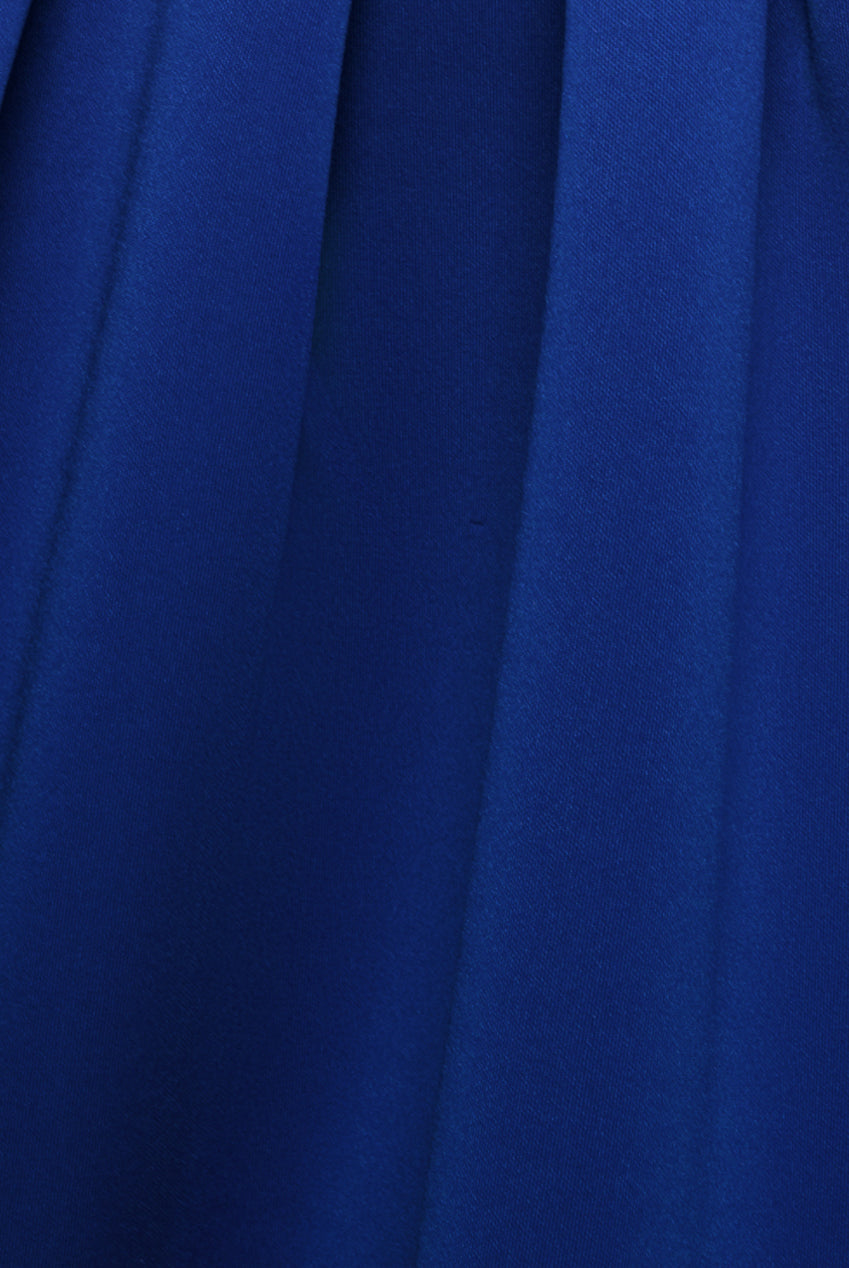 Goddiva Scuba Foam Skater Midi Dress - Royal Blue