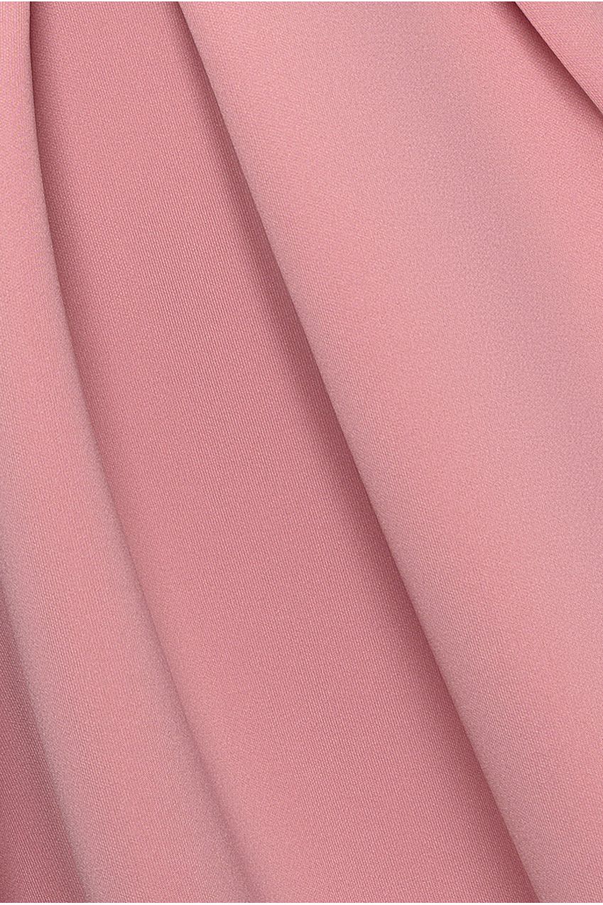 Goddiva Scuba Foam Skater Midi Dress - Blush Pink