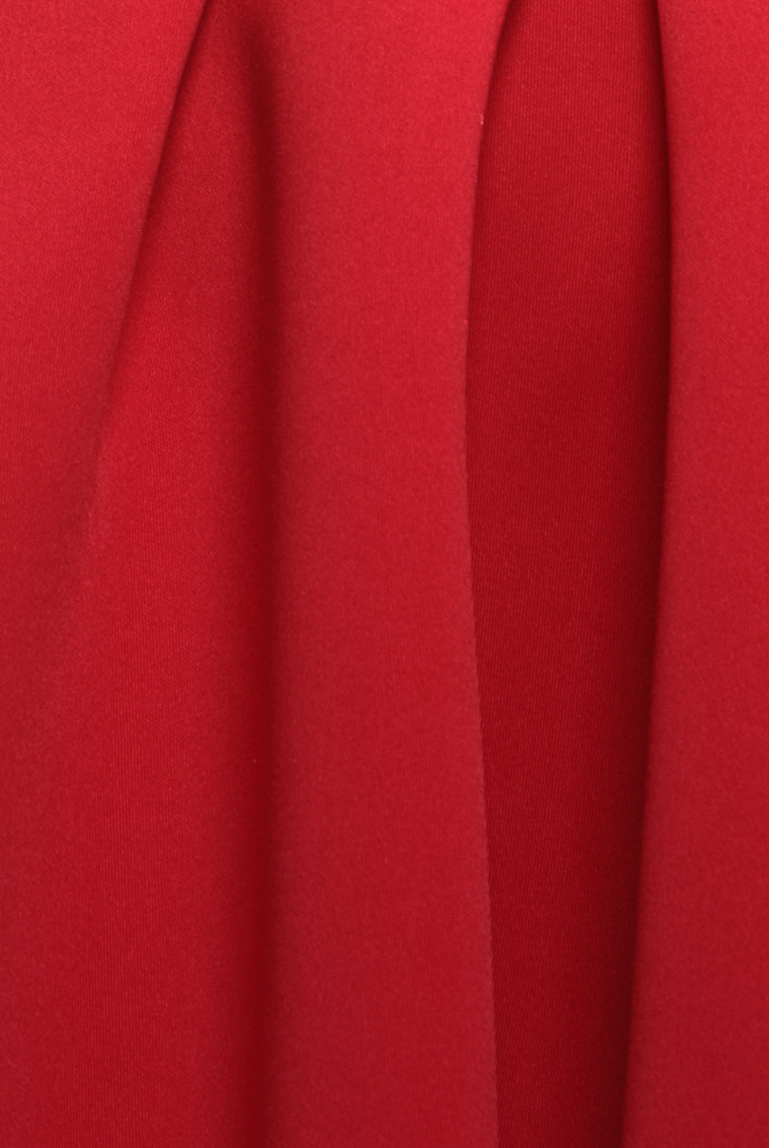 Goddiva Scuba Foam Skater Midi Dress - Red