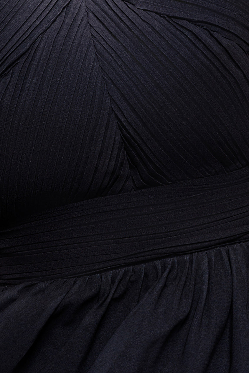 Goddiva Ombre Cross Front Pleated Maxi Dress - Lime Ombre