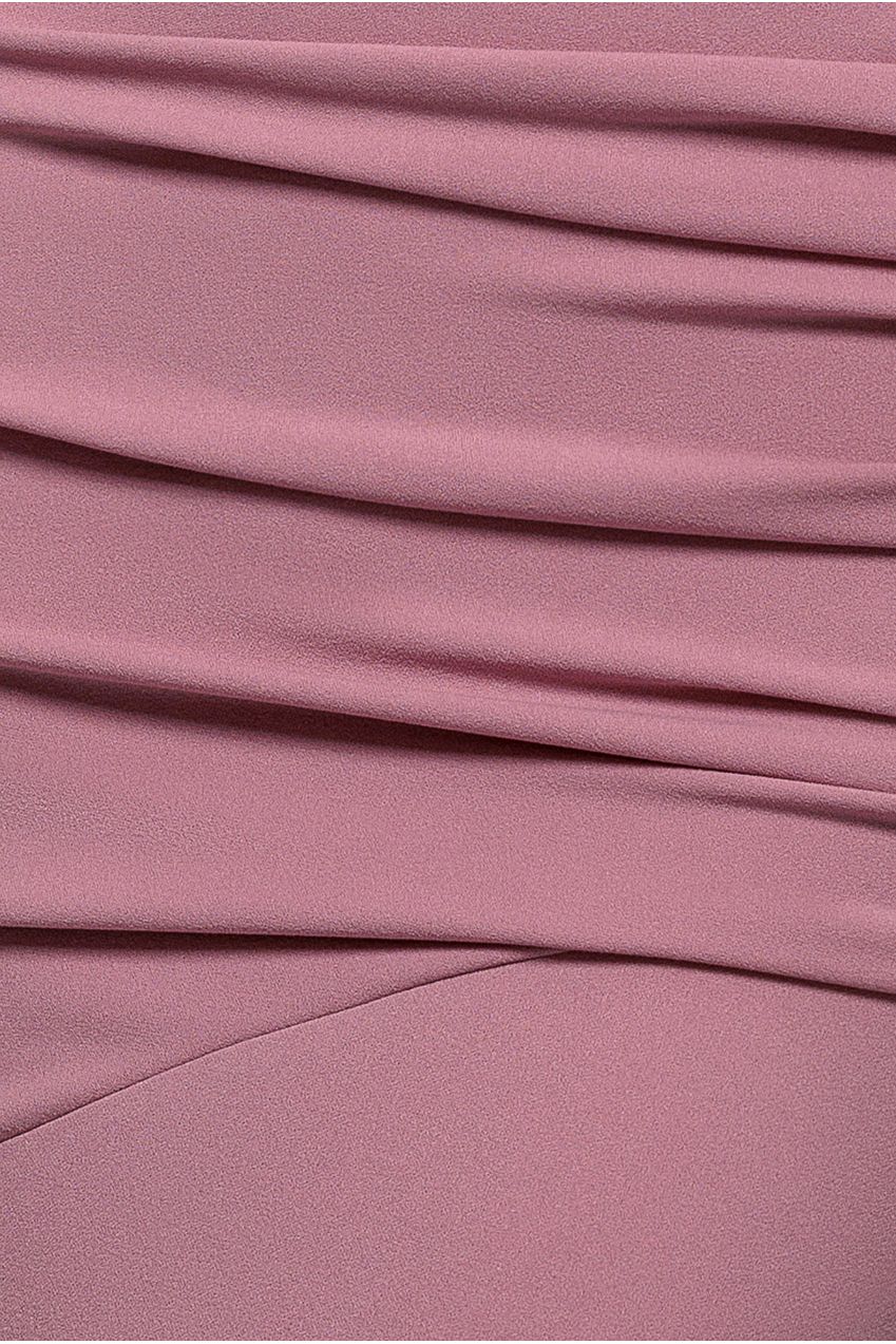 Goddiva Off The Shoulder Frill Gathered Maxi Dress - Rose Pink