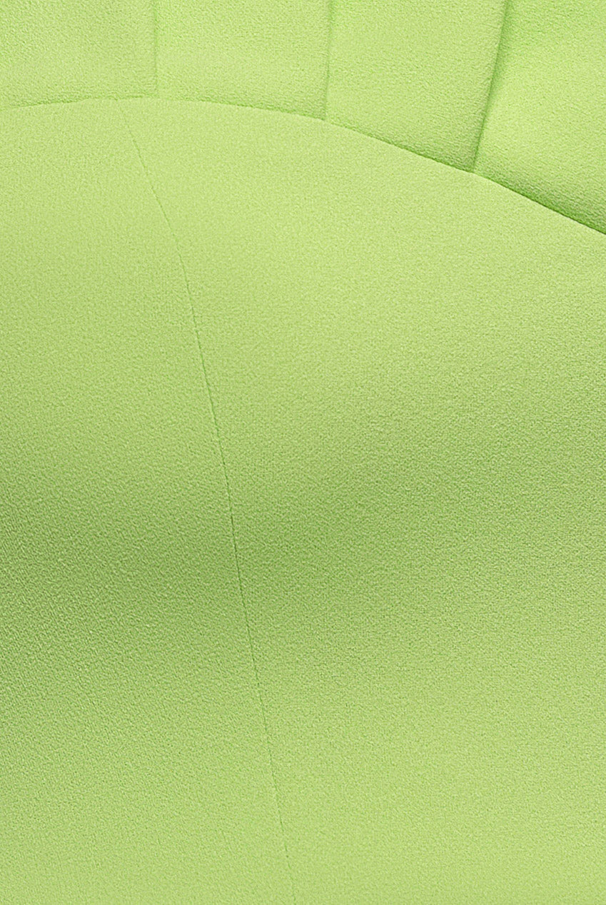 Goddiva Frilled Halter Neck Strap Midi Dress - Lime