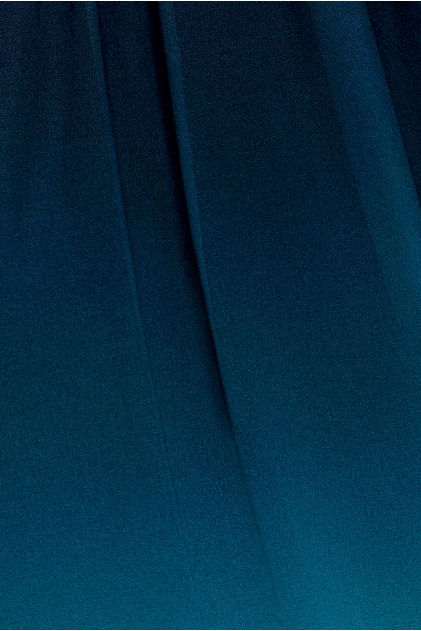 Goddiva Ombre Chiffon Bardot Frill A-line Maxi Dress - Navy Ombre