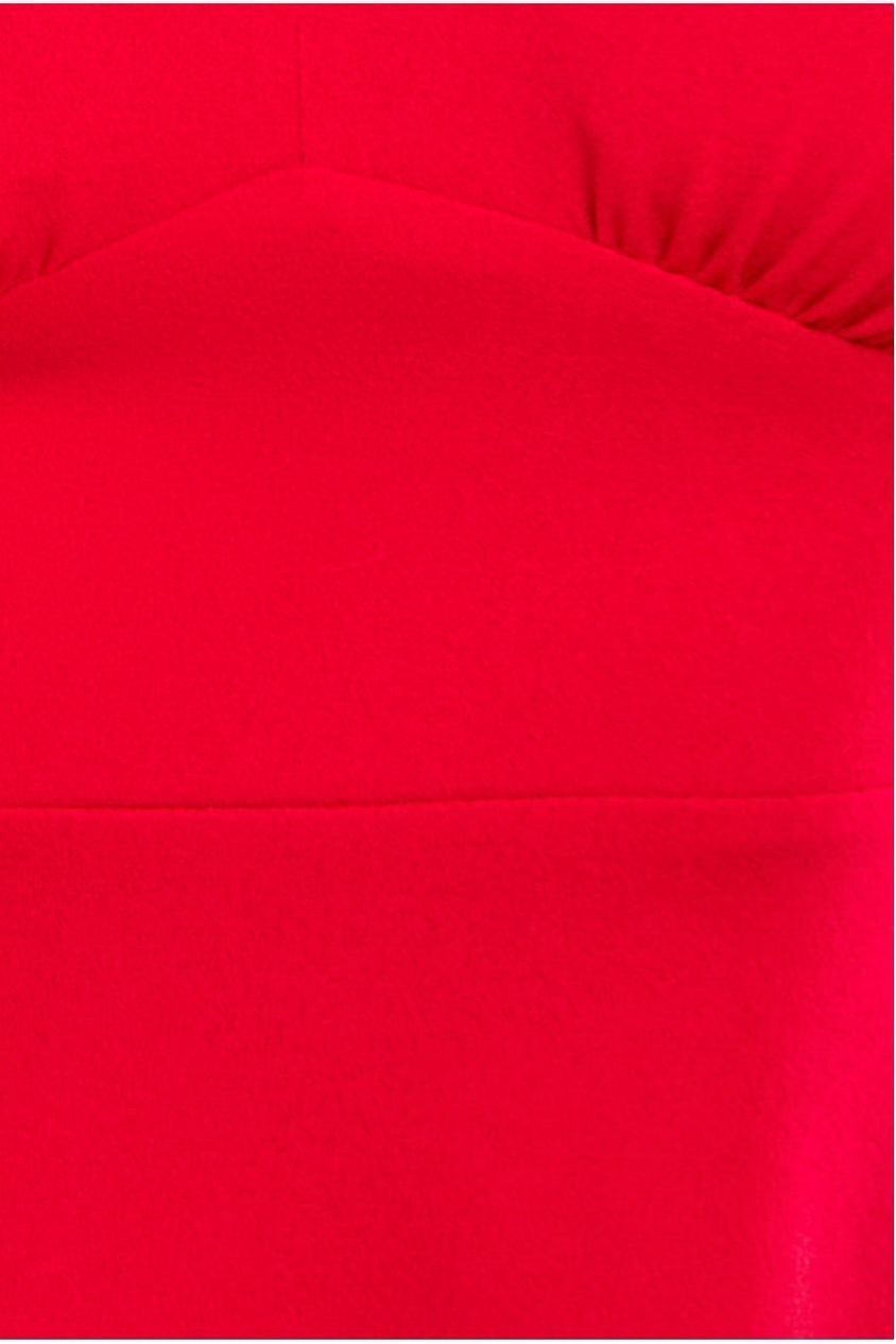 Goddiva Flared Sleeve Midi Dress - Red