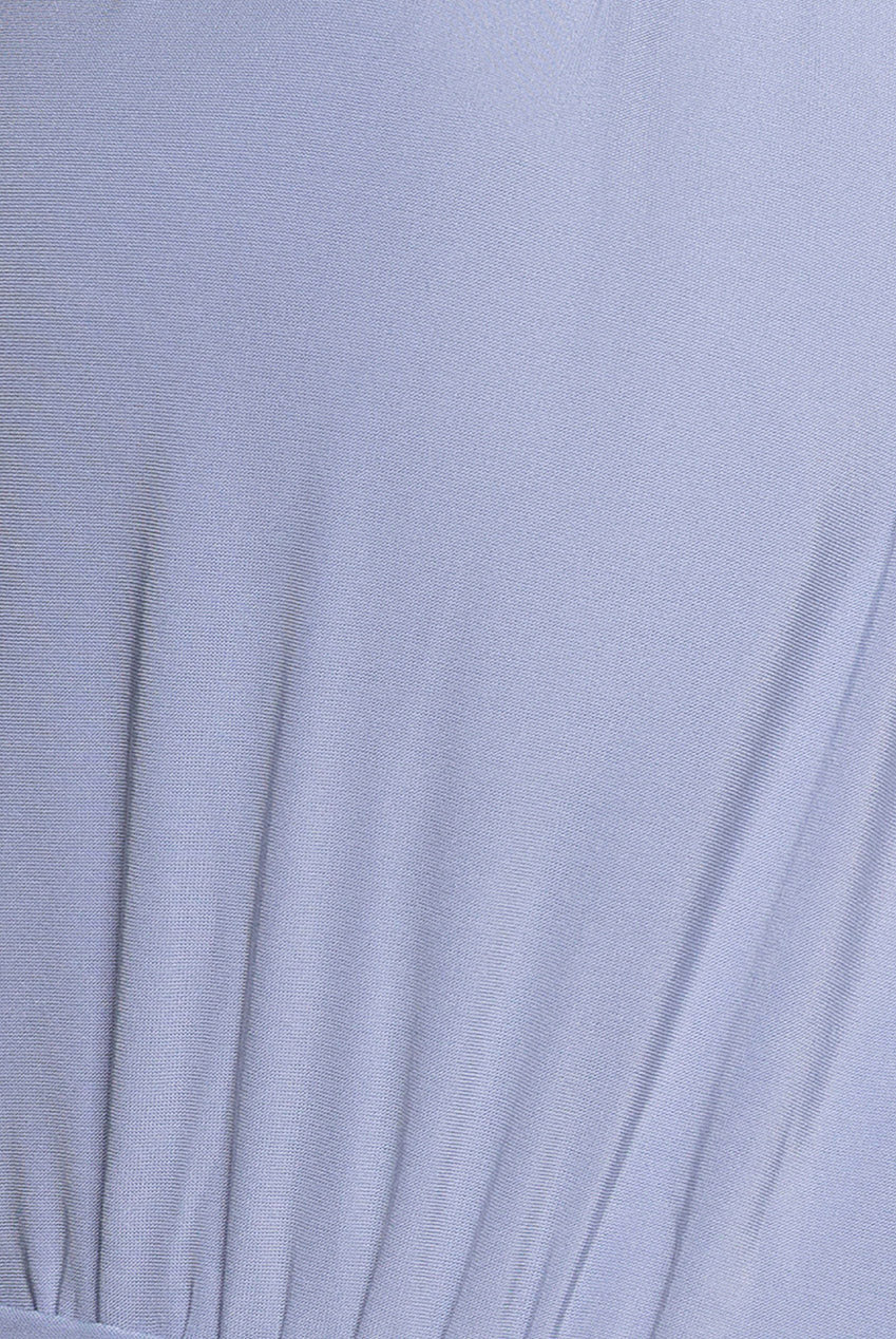 Goddiva Multiway Tie Up Wrap Maxi Dress - Dusty Blue
