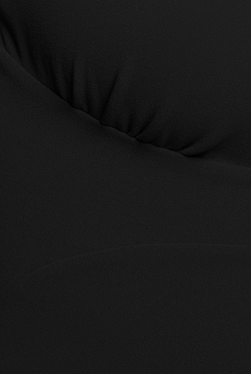 Goddiva Scuba Crepe Twist Cutout Midi Dress - Black