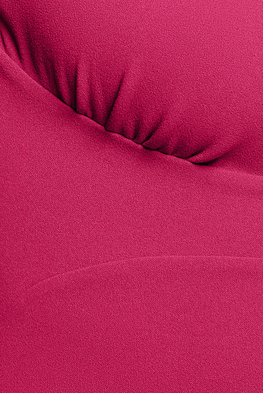 Goddiva Scuba Crepe Twist Cutout Midi Dress - Hot Pink