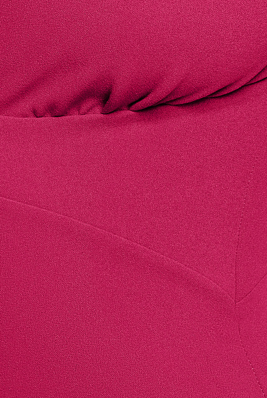 Goddiva Scuba Crepe Twist Cutout Maxi Dress - Hot Pink