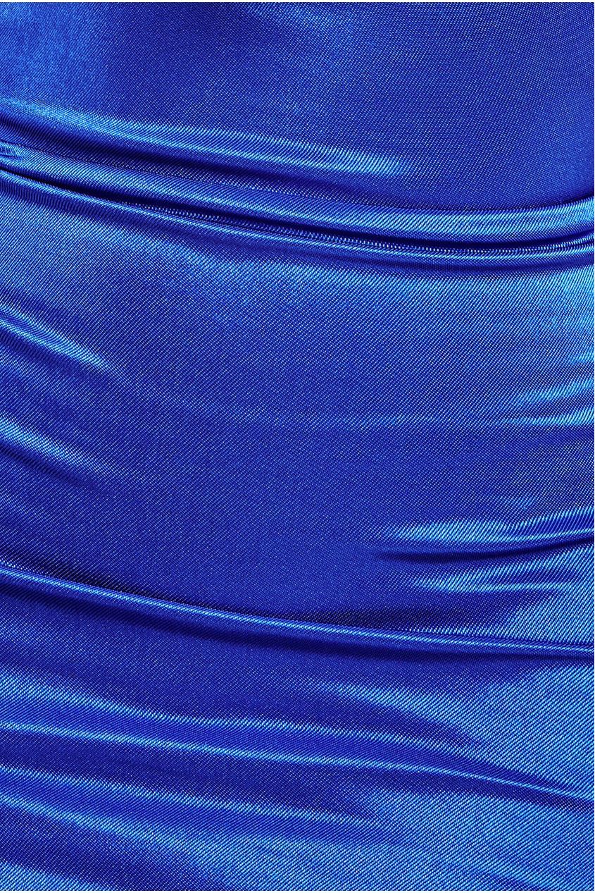 Goddiva Halter Cowl Neck Back Maxi Dress - Royal Blue