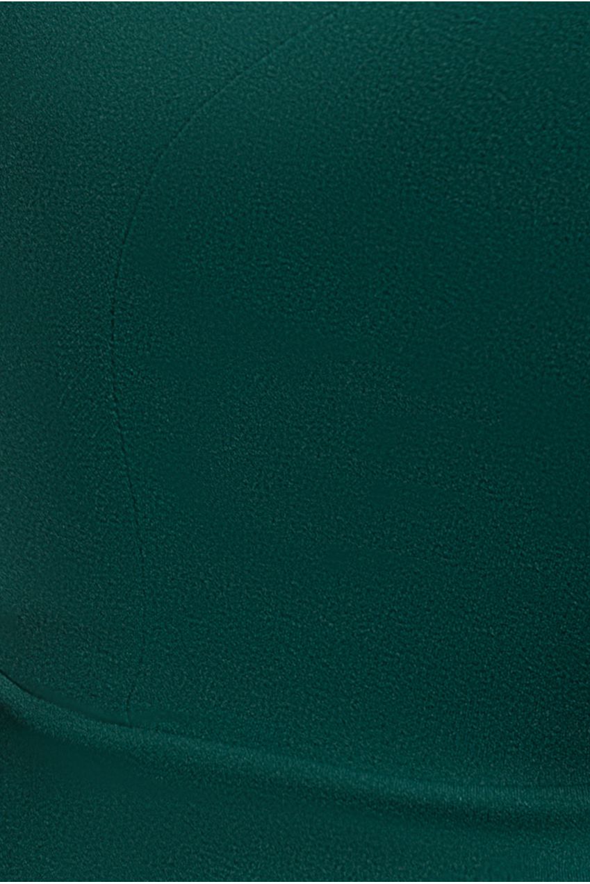 Goddiva Embellished Diamante Sleeve Bardot Maxi Dress - Emerald Green