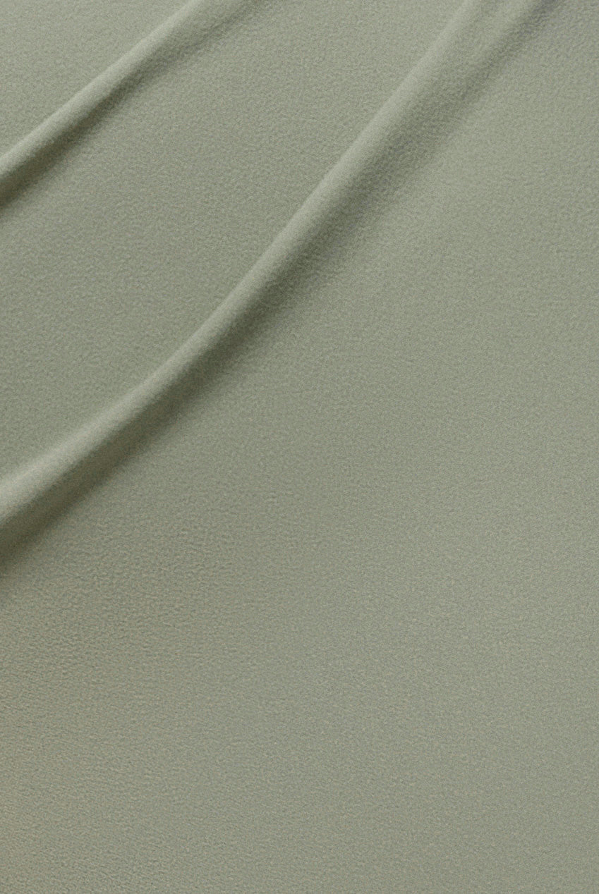 Goddiva Bardot Scuba & Chiffon Cowl Maxi Dress - Sage Green