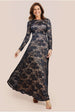 Goddiva Scalloped Lace A-Line Maxi Dress - Black