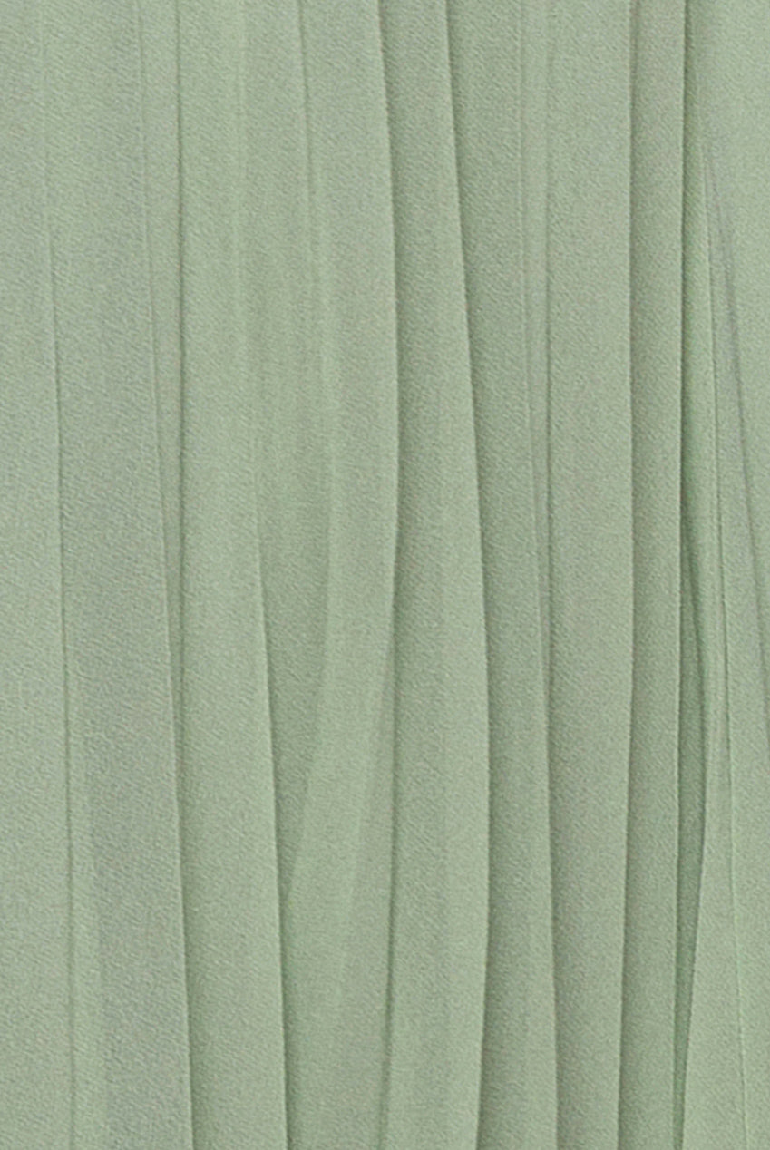 Goddiva Cowl Neck One Shoulder A Line Chiffon Maxi Dress - Sage Green