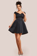 Goddiva Corset Fit & Flare Mini Dress - Black