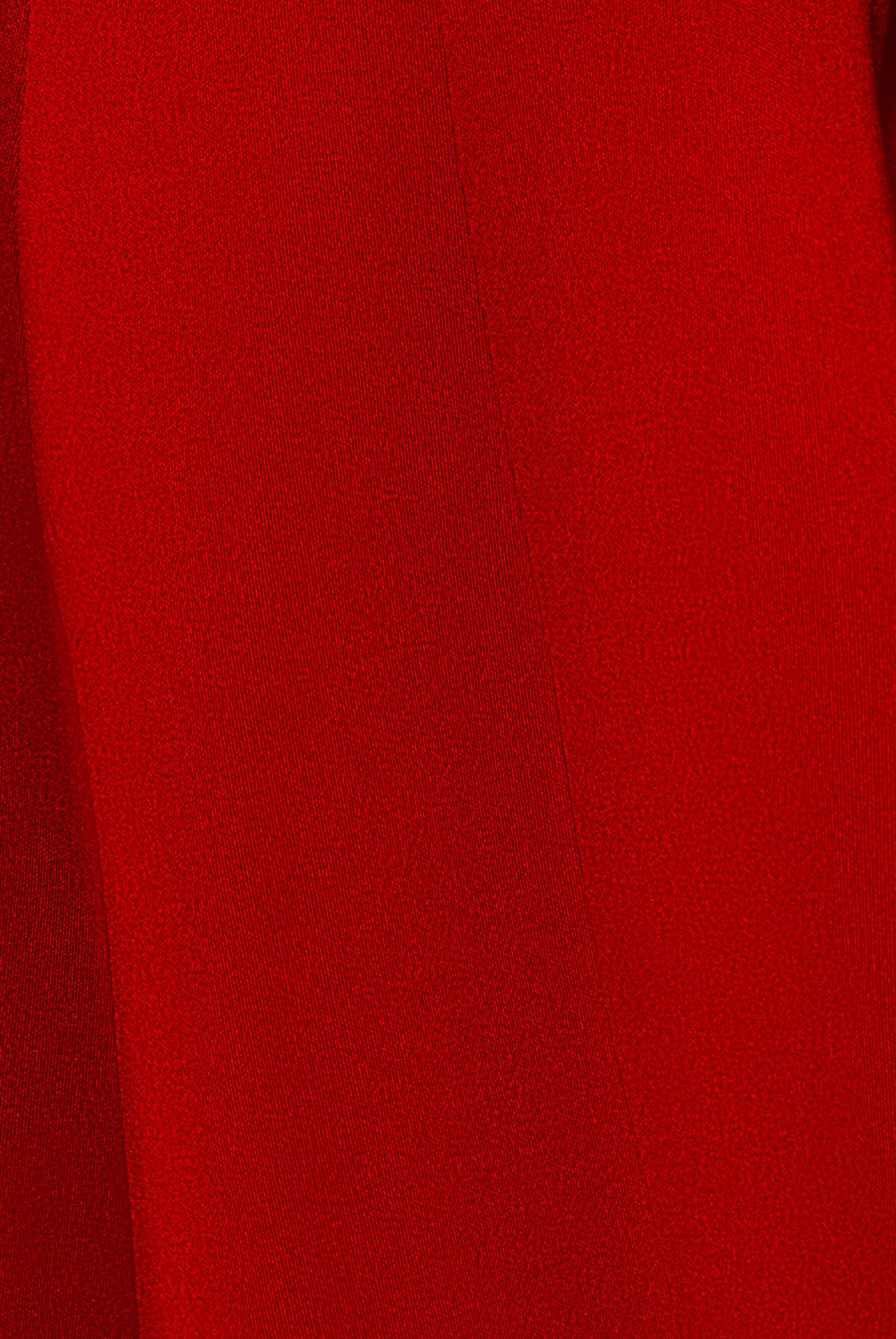 Goddiva Cap Sleeve Plunging V-Neckline Skater Mini Dress - Red