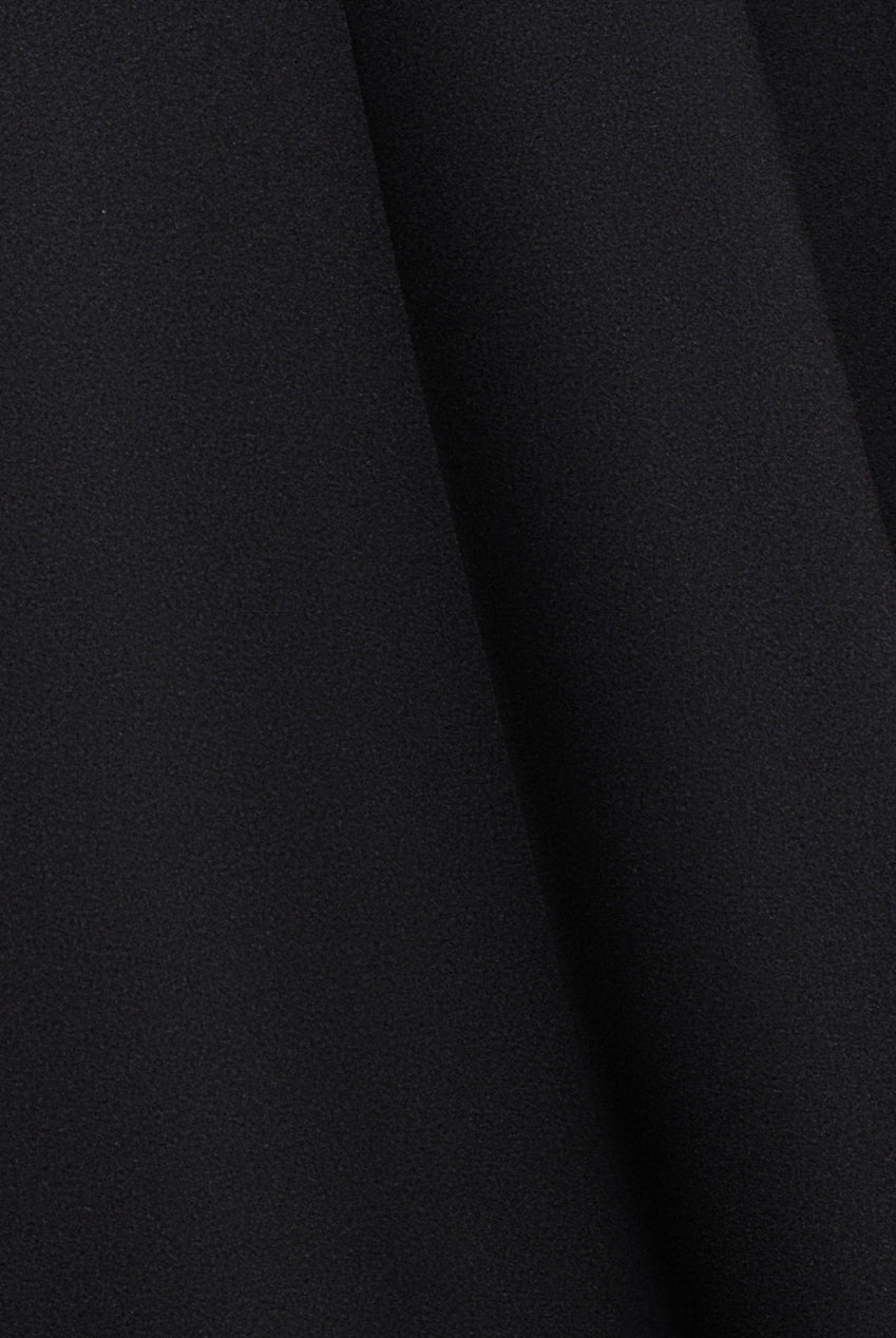 Goddiva Cap Sleeve Plunging V-Neckline A-line Midi Dress - Black