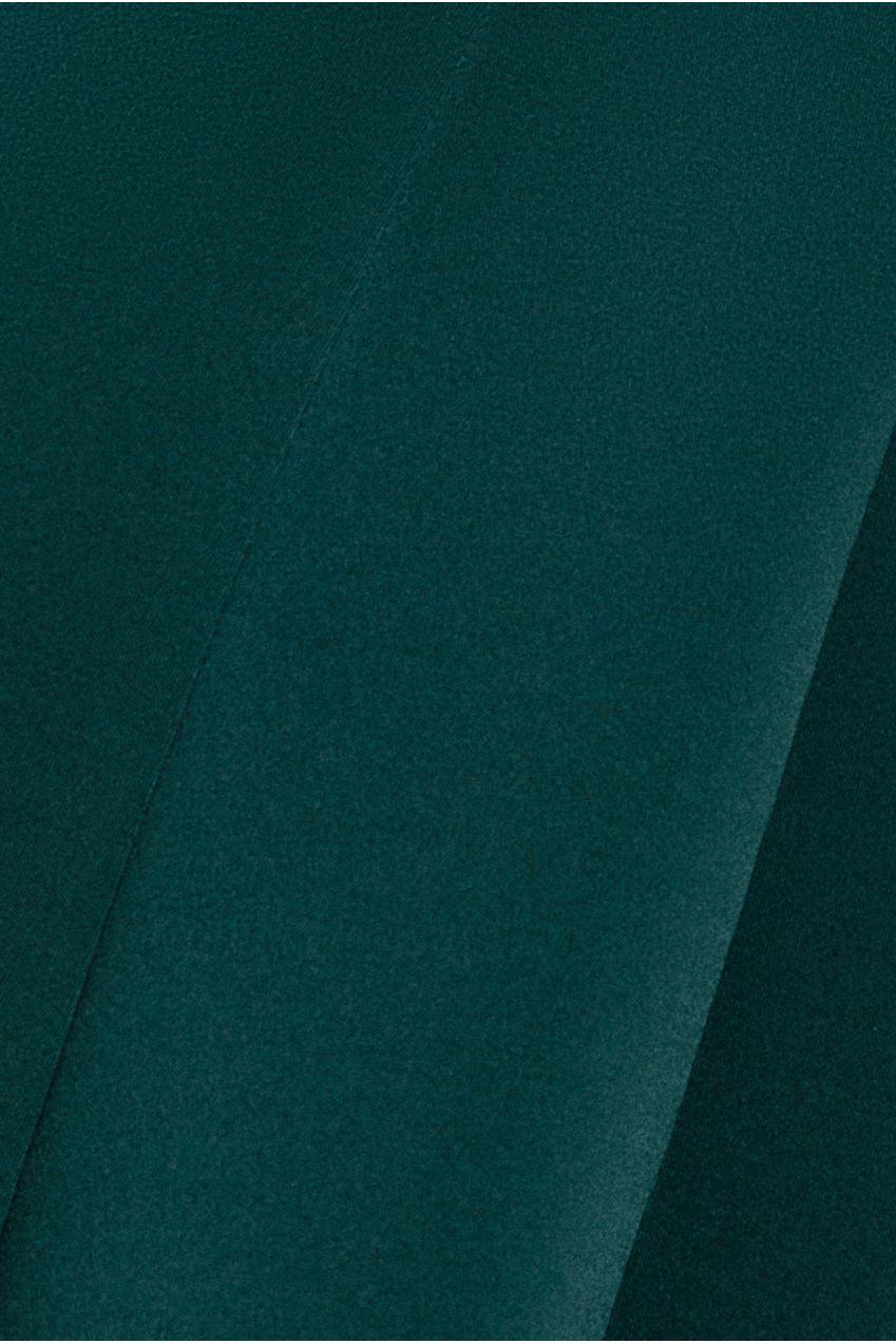 Goddiva Cap Sleeve Plunging V Neckline A Line Midi Dress - Emerald Green