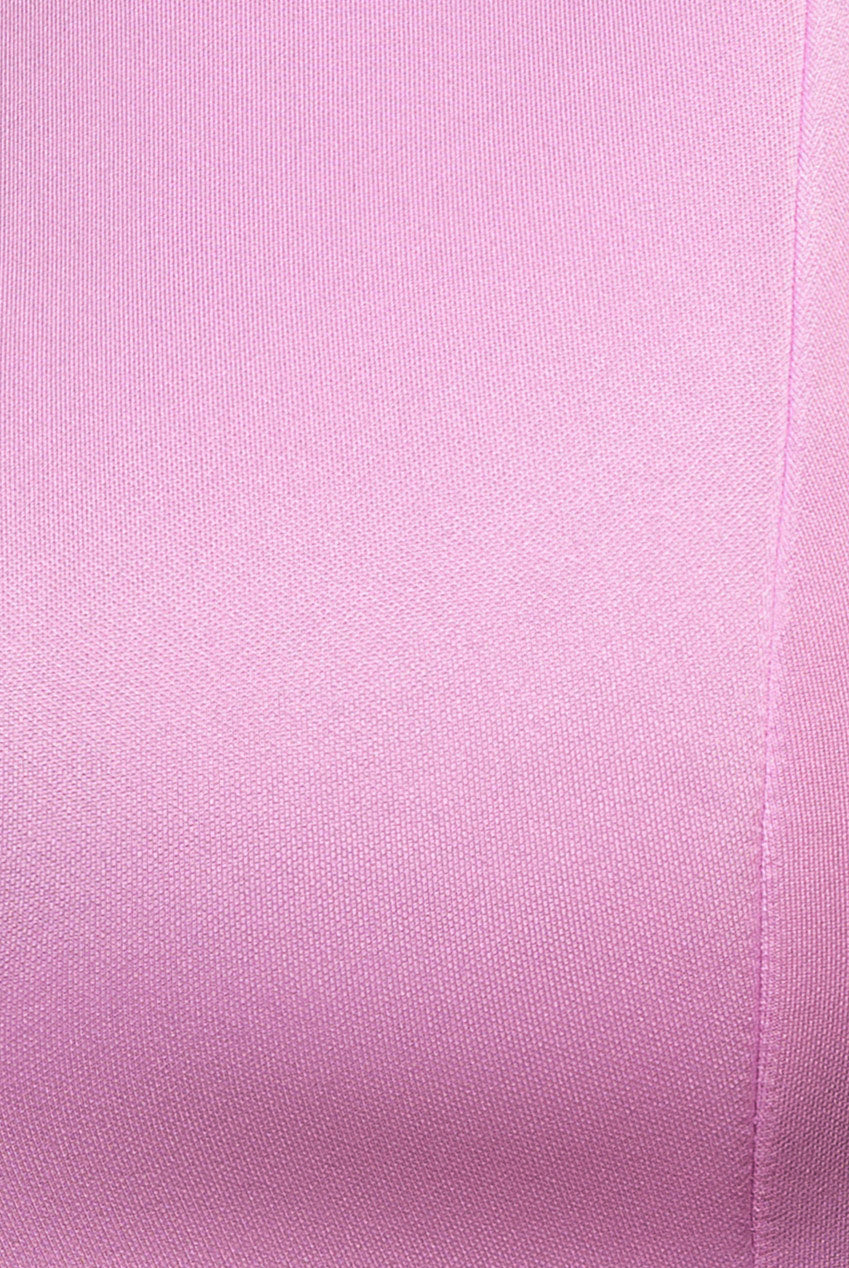 Goddiva Cap Sleeve Plunging V-Neckline A-line Midi Dress - Lilac