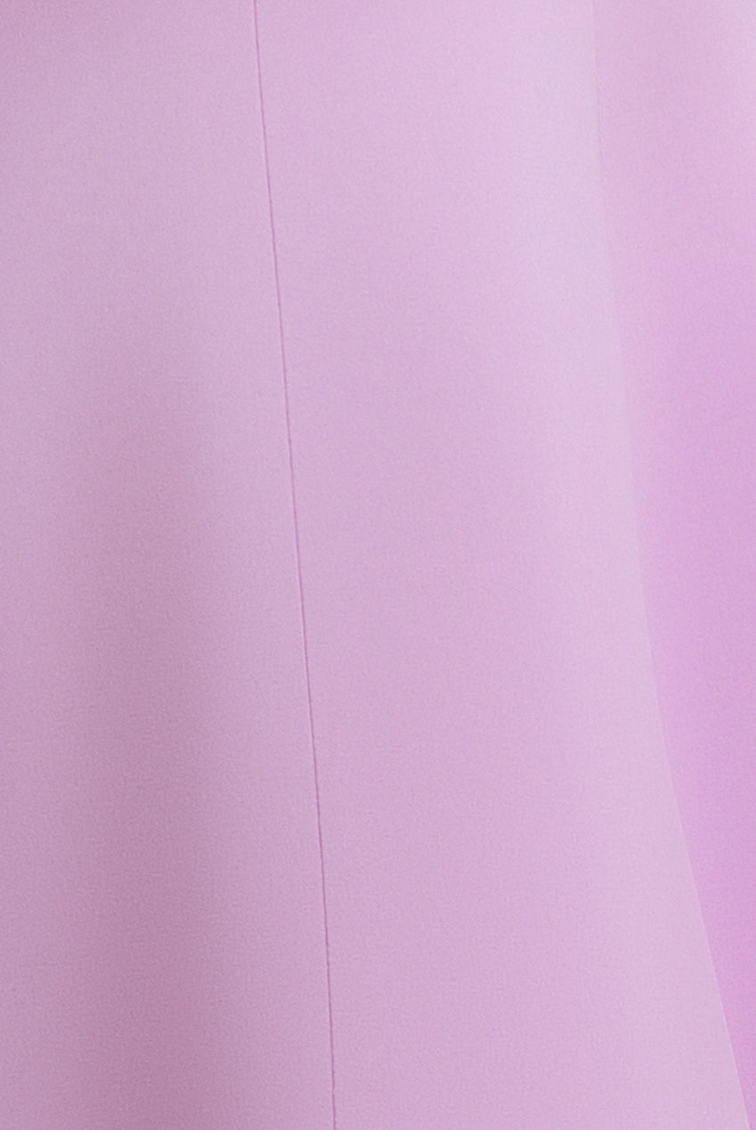 Goddiva Cap Sleeve Plunging V-Neckline A-line Midi Dress - Lilac