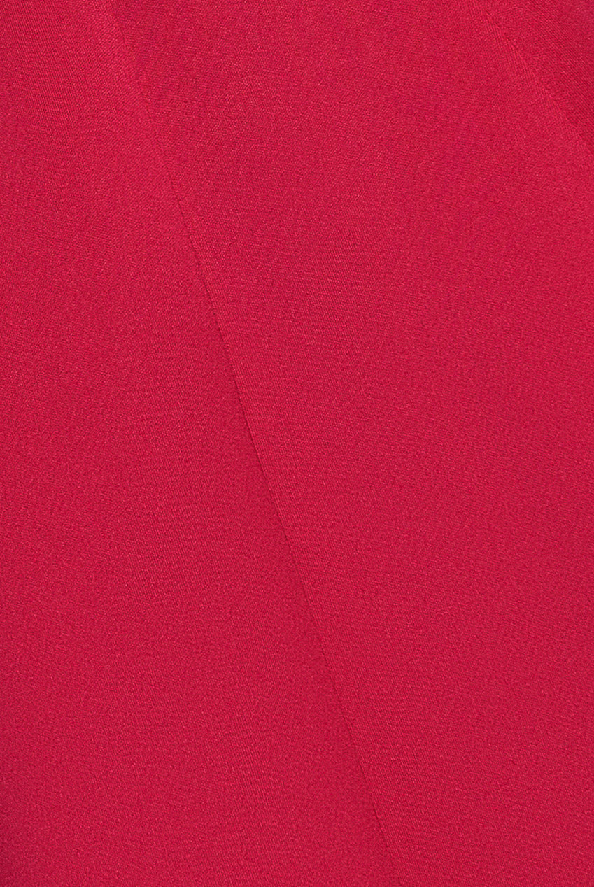 Goddiva Cap Sleeve Plunging V-Neckline A-line Midi Dress - Magenta