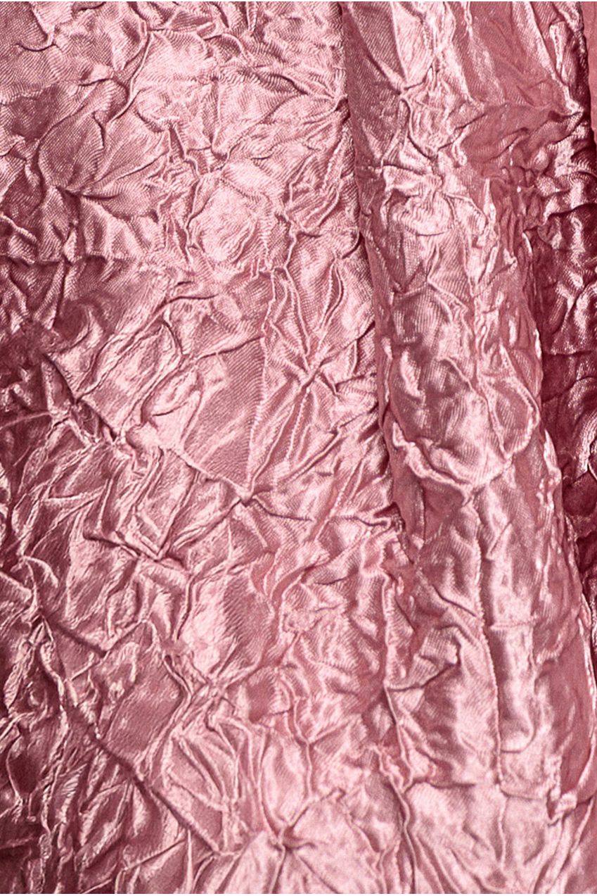 Goddiva Crushed Satin Sleeveless A Line Midi Dress - Blush Pink