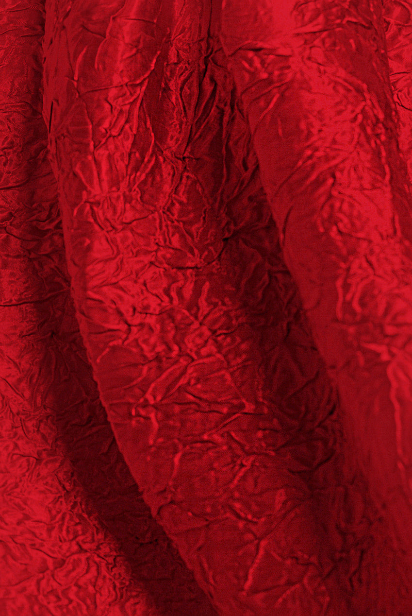 Goddiva Crushed Satin Sleeveless A Line Midi Dress - Red