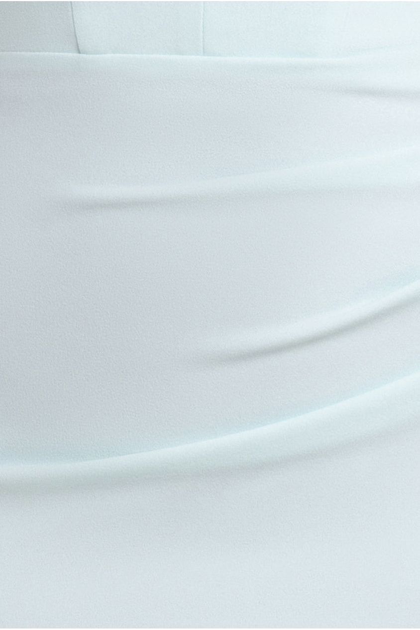 Goddiva Off The Shoulder Draped Sleeve Maxi Dress With Diamante Neckline - Mint Green