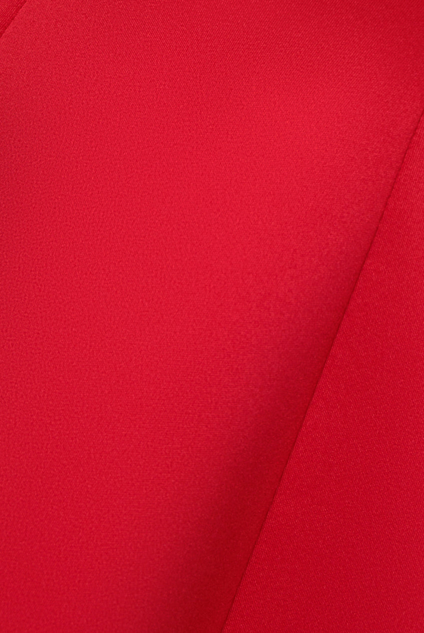 Goddiva Diamante Embellished Neck A-Line Mini Dress - Red