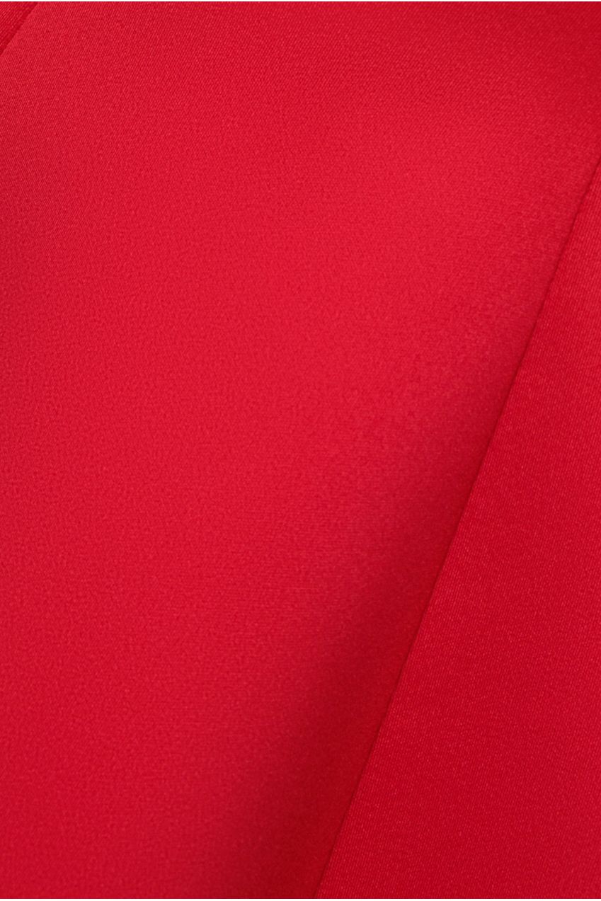 Goddiva Diamante Embellished Neck A-Line Mini Dress - Red