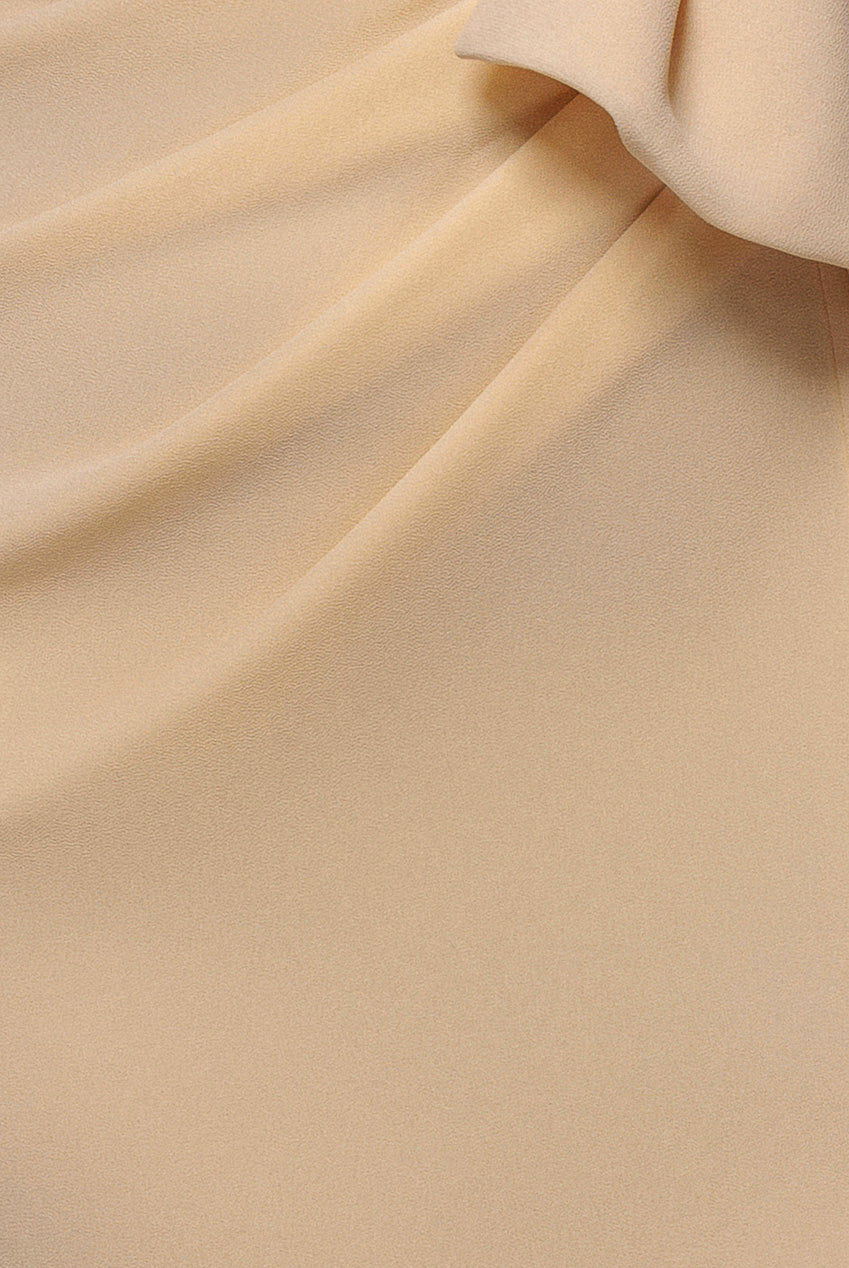 Goddiva One Shoulder Cowl With Bow Detail Maxi Dress - Butter Yellow