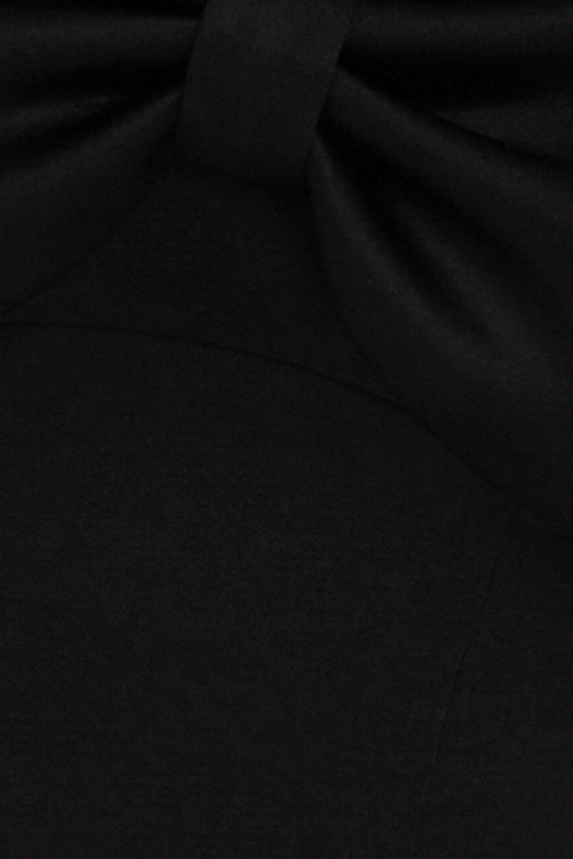 Goddiva Front Bow Off The Shoulder Mini Dress - Black