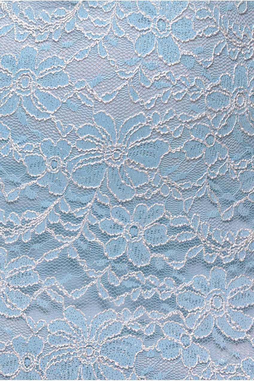 Goddiva Cape Sleeve Lace Mermaid Hem Maxi Dress - Sky Blue