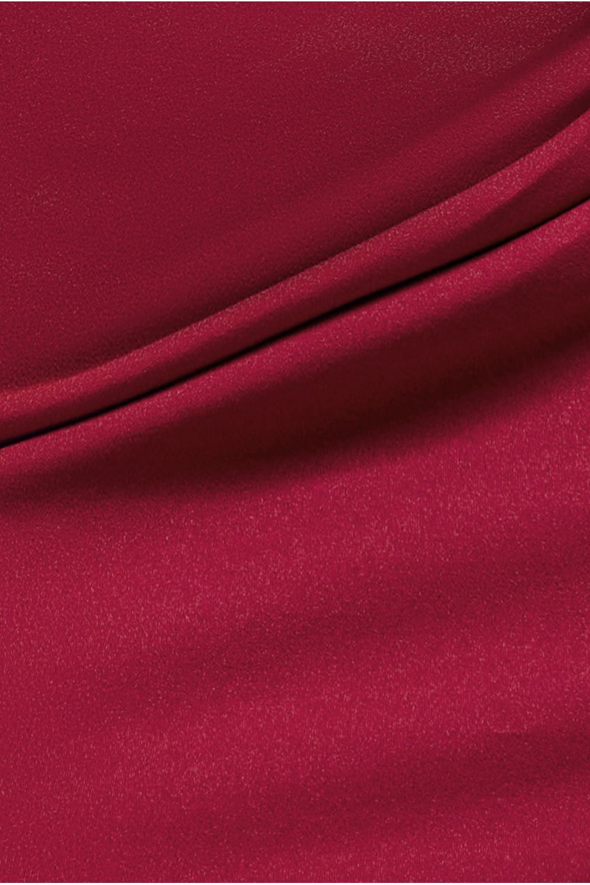 Goddiva Off The Shoulder 3D Puffed Sleeve Sweetheart Maxi Dress - Burgundy