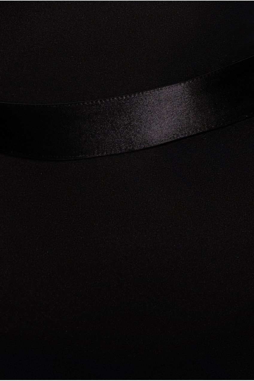 Goddiva Dobby Mesh Feather Sleeve Bodycon Midi Dress - Black