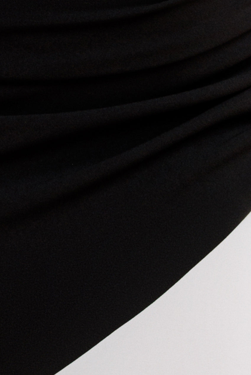 Goddiva Sleeveless Mermaid Hem Monochrome Contrast Maxi Dress- Black Cream