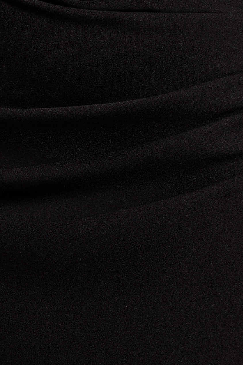 Goddiva Diamante Heart Trim Evening Maxi Dress - Black