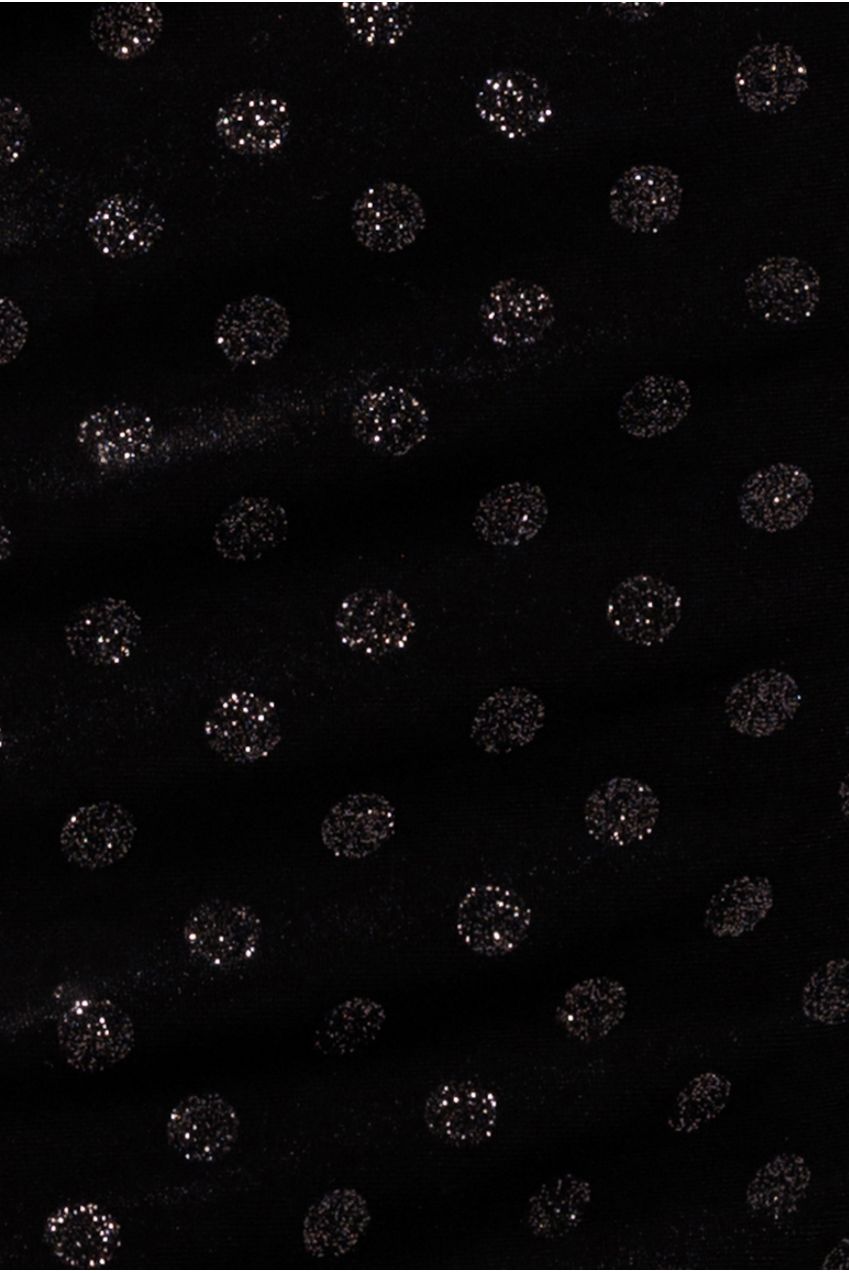 Goddiva Glitter Velvet Cowl Neck Off The Shoulder Maxi Dress - Black