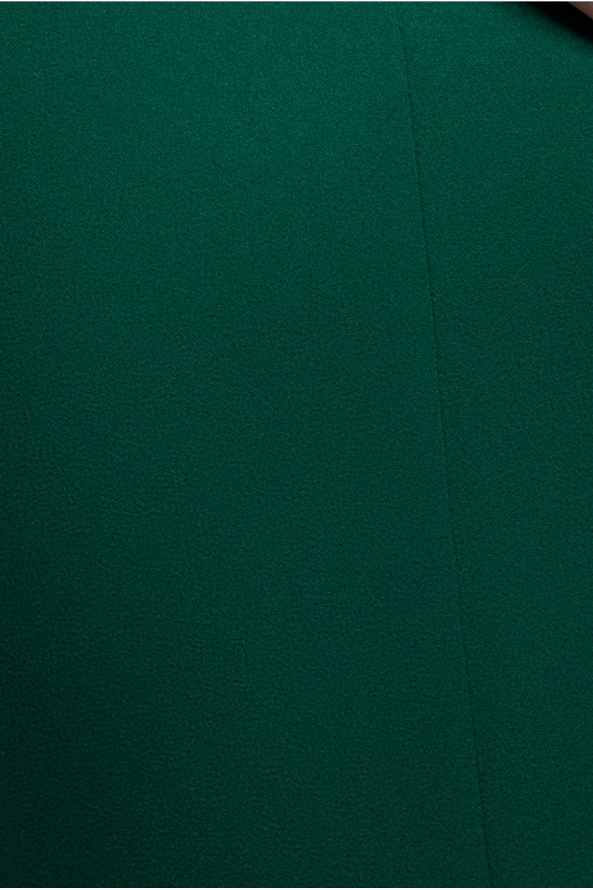 Goddiva Off Shoulder Back Satin Bow Scuba Maxi Dress - Emerald Green