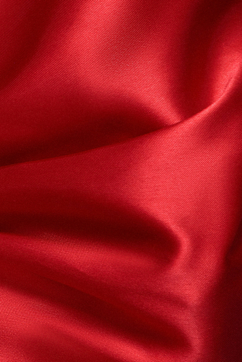 Goddiva Off Shoulder Back Satin Bow Scuba Mini Dress - Red